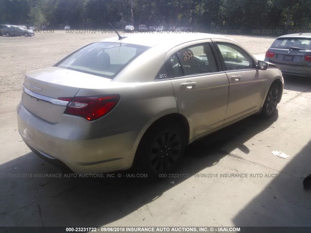 1C3CCBABXEN206375 - 2014 CHRYSLER 200 LX BEIGE photo 4