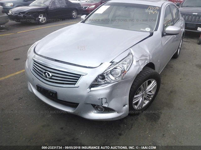 JN1CV6AR4FM523606 - 2015 INFINITI Q40 SILVER photo 6