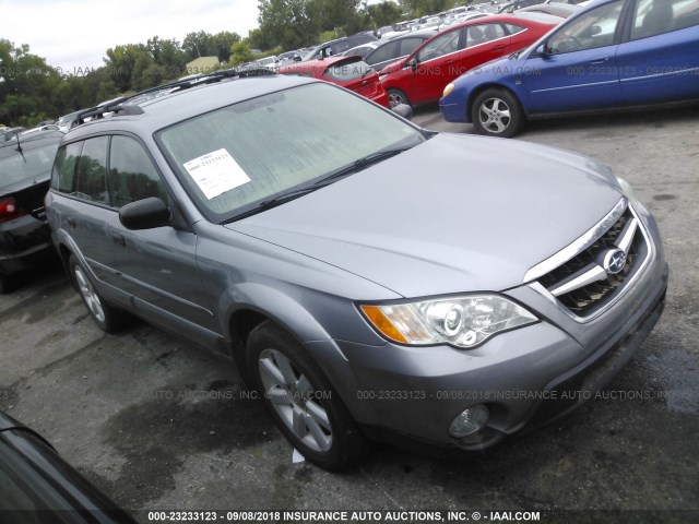 4S4BP61C587350464 - 2008 SUBARU OUTBACK 2.5I SILVER photo 1