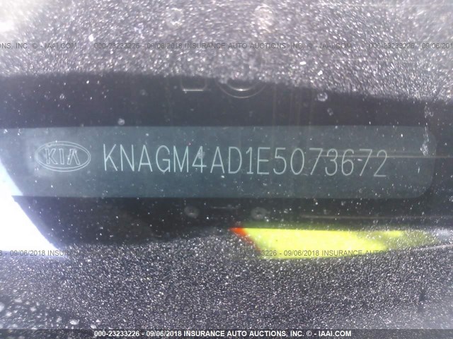 KNAGM4AD1E5073672 - 2014 KIA OPTIMA HYBRID BLACK photo 9