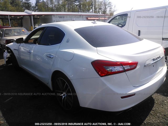 ZAM57XSA5H1223751 - 2017 MASERATI GHIBLI WHITE photo 3