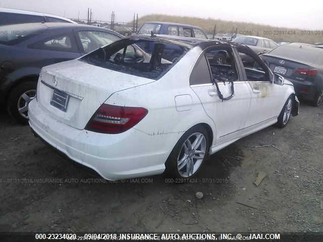 WDDGF4HBXDA800000 - 2013 MERCEDES-BENZ C 250 WHITE photo 4