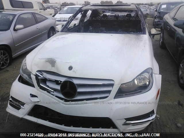 WDDGF4HBXDA800000 - 2013 MERCEDES-BENZ C 250 WHITE photo 6