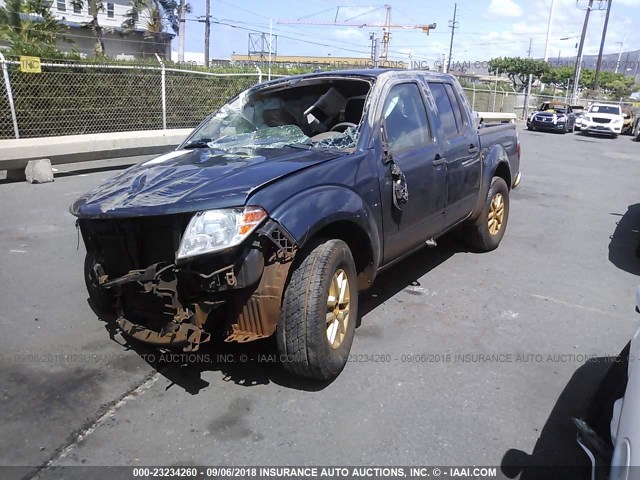 1N6AD0ER7EN730401 - 2014 NISSAN FRONTIER S/SV/SL/PRO-4X BLUE photo 2