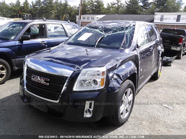 2GKALMEK3F6143526 - 2015 GMC TERRAIN SLE Dark Blue photo 2