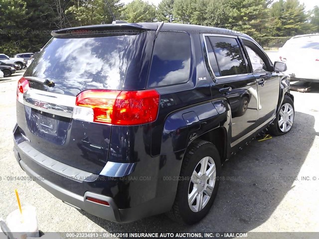 2GKALMEK3F6143526 - 2015 GMC TERRAIN SLE Dark Blue photo 4