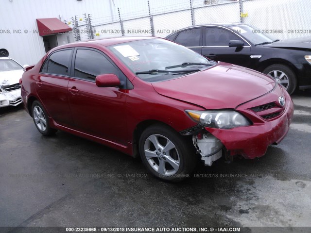 5YFBU4EE6DP152787 - 2013 TOYOTA COROLLA S/LE RED photo 1