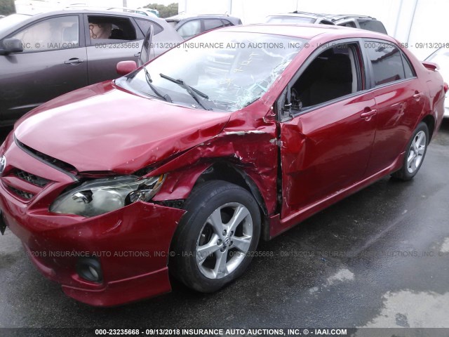 5YFBU4EE6DP152787 - 2013 TOYOTA COROLLA S/LE RED photo 6