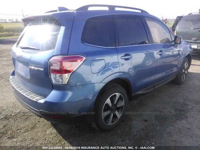 JF2SJALC5JH538926 - 2018 SUBARU FORESTER 2.5I LIMITED BLUE photo 4