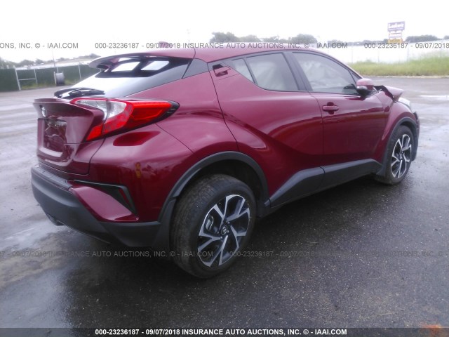 NMTKHMBX7JR007155 - 2018 TOYOTA C-HR XLE/XLE PREMIUM RED photo 4