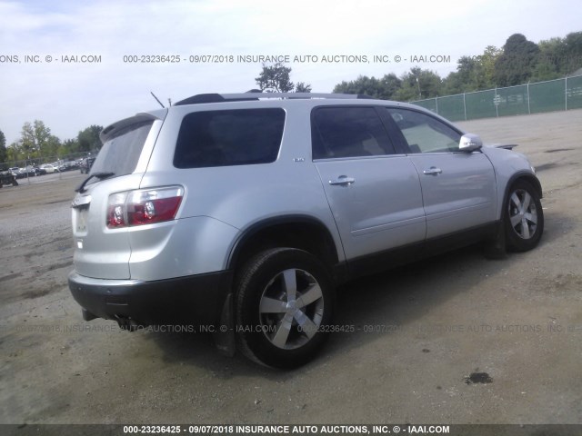 1GKKRRED0BJ275030 - 2011 GMC ACADIA SLT-1 SILVER photo 4