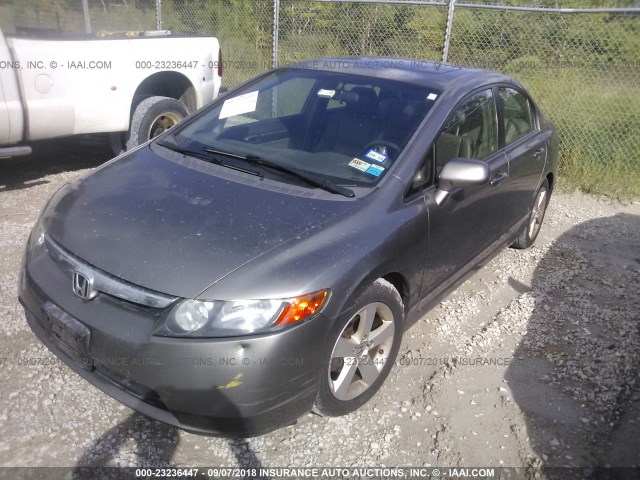 2HGFA16948H504109 - 2008 HONDA CIVIC EXL GRAY photo 2