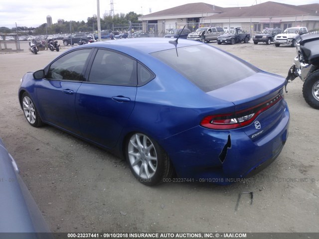 1C3CDFBA0DD136593 - 2013 DODGE DART SXT BLUE photo 3