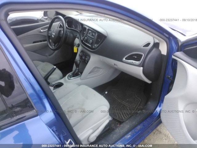 1C3CDFBA0DD136593 - 2013 DODGE DART SXT BLUE photo 5