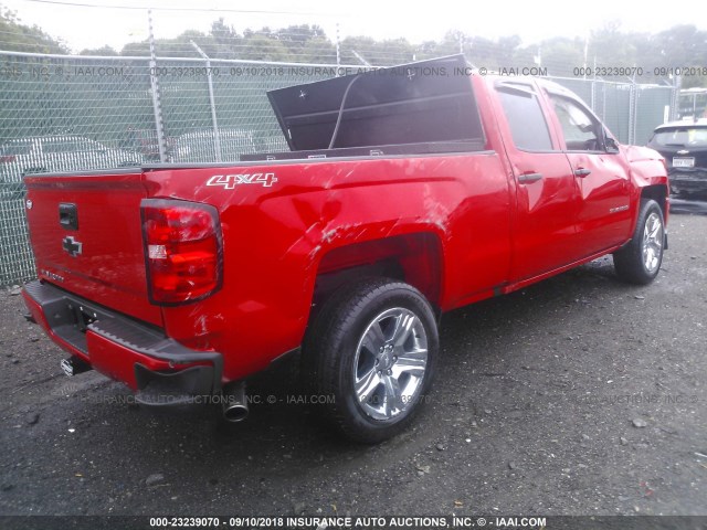 1GCVKPEC4HZ395724 - 2017 CHEVROLET SILVERADO K1500 CUSTOM RED photo 4