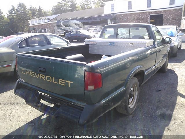 1GCCS14XXTK163378 - 1996 CHEVROLET S TRUCK S10 GREEN photo 4