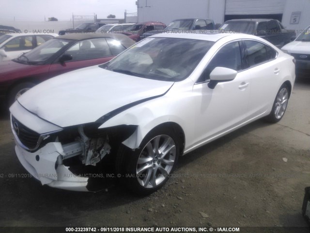 JM1GJ1V69F1167197 - 2015 MAZDA 6 TOURING WHITE photo 2