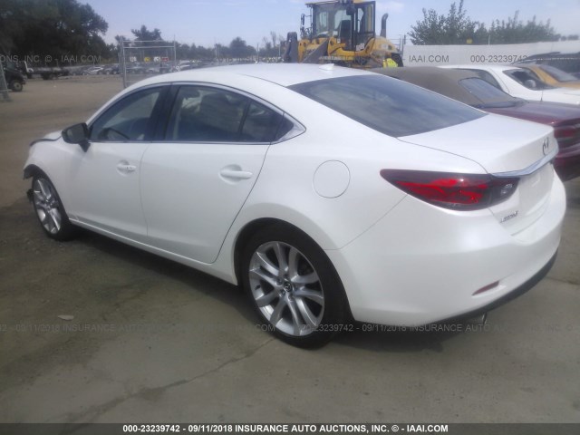 JM1GJ1V69F1167197 - 2015 MAZDA 6 TOURING WHITE photo 3