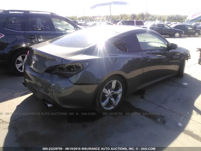 KMHHT6KD9DU097318 - 2013 HYUNDAI GENESIS COUPE 2.0T GRAY photo 4