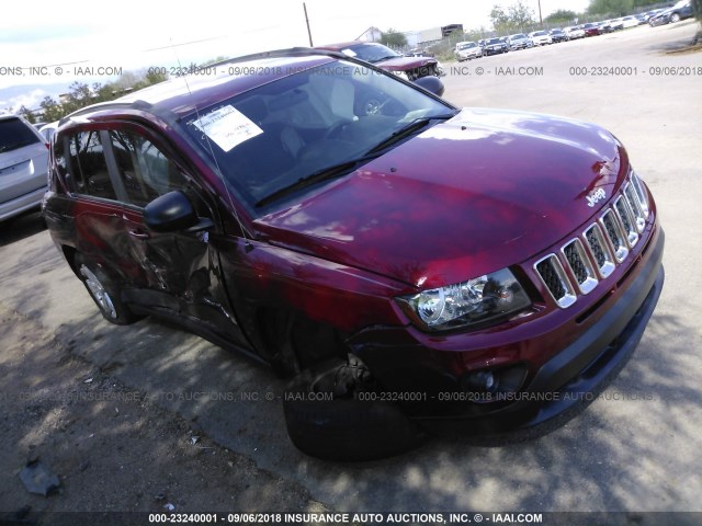 1C4NJCBB6ED814382 - 2014 JEEP COMPASS SPORT RED photo 1