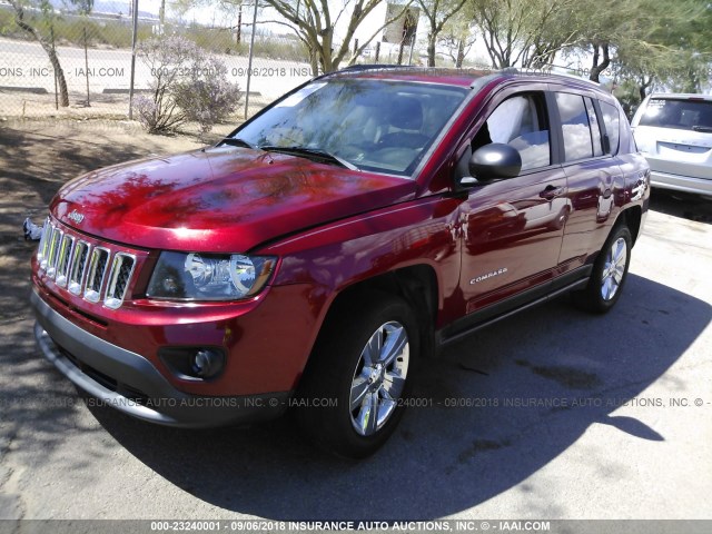 1C4NJCBB6ED814382 - 2014 JEEP COMPASS SPORT RED photo 2