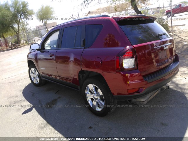 1C4NJCBB6ED814382 - 2014 JEEP COMPASS SPORT RED photo 3