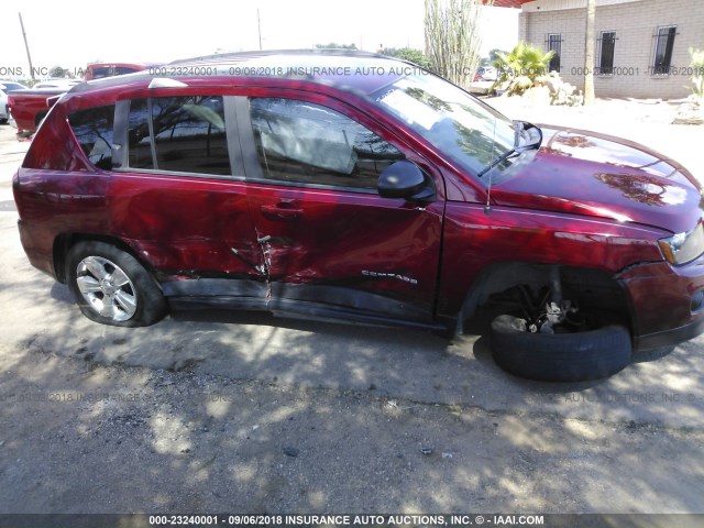 1C4NJCBB6ED814382 - 2014 JEEP COMPASS SPORT RED photo 6