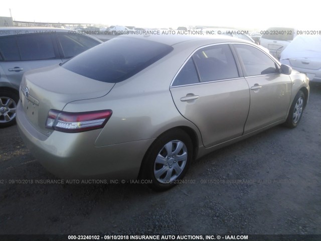 4T1BF3EK0AU087391 - 2010 TOYOTA CAMRY SE/LE/XLE GOLD photo 4