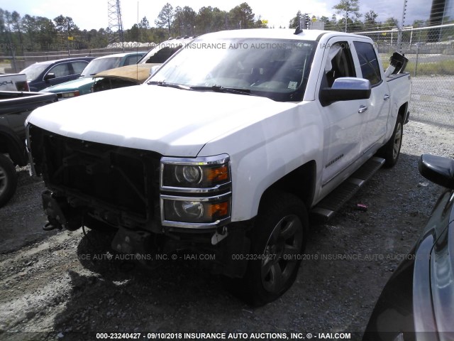 3GCUKSEC5EG328205 - 2014 CHEVROLET SILVERADO K1500 LTZ WHITE photo 2