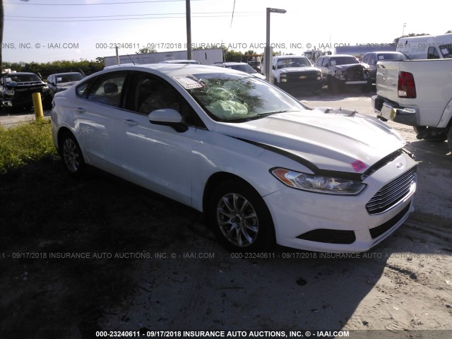 3FA6P0G77GR263885 - 2016 FORD FUSION S WHITE photo 1