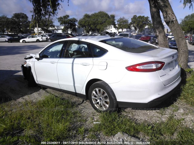 3FA6P0G77GR263885 - 2016 FORD FUSION S WHITE photo 3