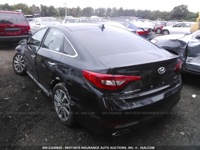 5NPE34AFXHH572375 - 2017 HYUNDAI SONATA SPORT/LIMITED BLACK photo 3