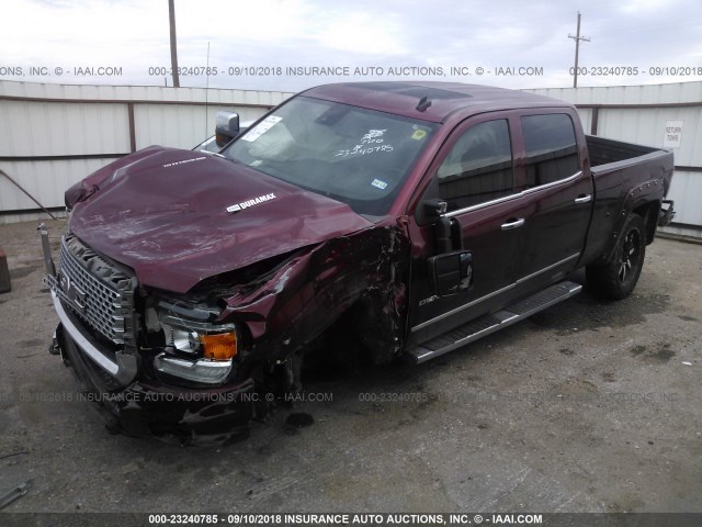 1GT120E83FF135105 - 2015 GMC SIERRA K2500 DENALI MAROON photo 2