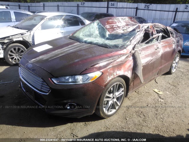 3FA6P0D92GR120557 - 2016 FORD FUSION TITANIUM BROWN photo 2