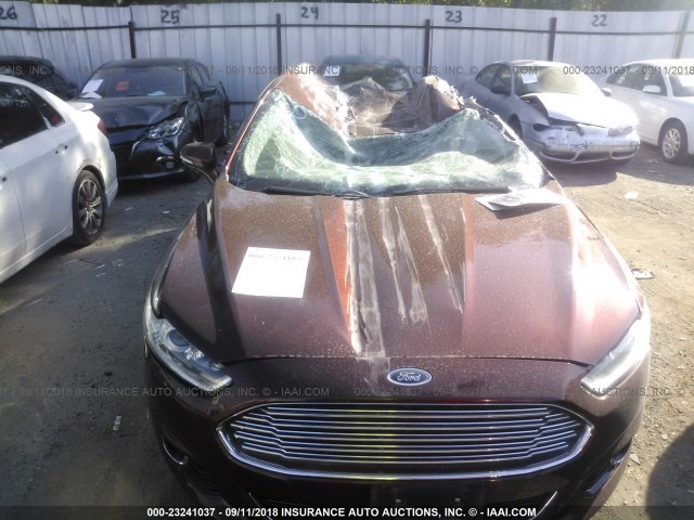 3FA6P0D92GR120557 - 2016 FORD FUSION TITANIUM BROWN photo 6