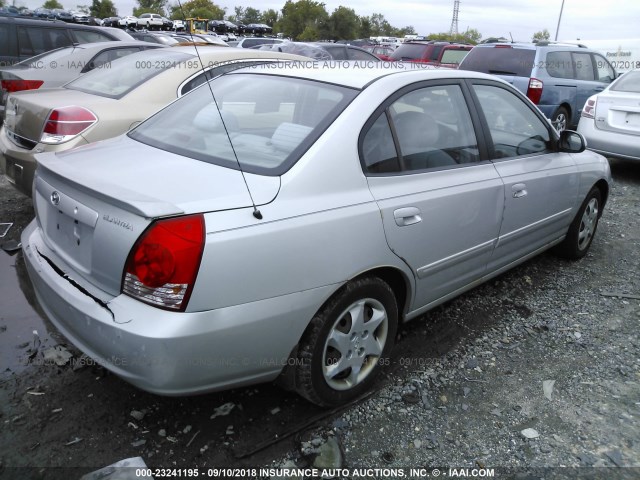 KMHDN46DX6U200935 - 2006 HYUNDAI ELANTRA GLS/GT/LIMITED SILVER photo 4