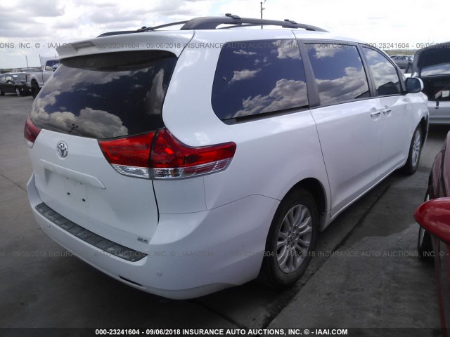 5TDYK3DC3ES468019 - 2014 TOYOTA SIENNA XLE/LIMITED WHITE photo 4