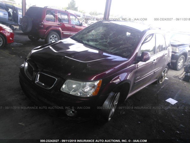 2CKDL537186290470 - 2008 PONTIAC TORRENT GXP MAROON photo 2