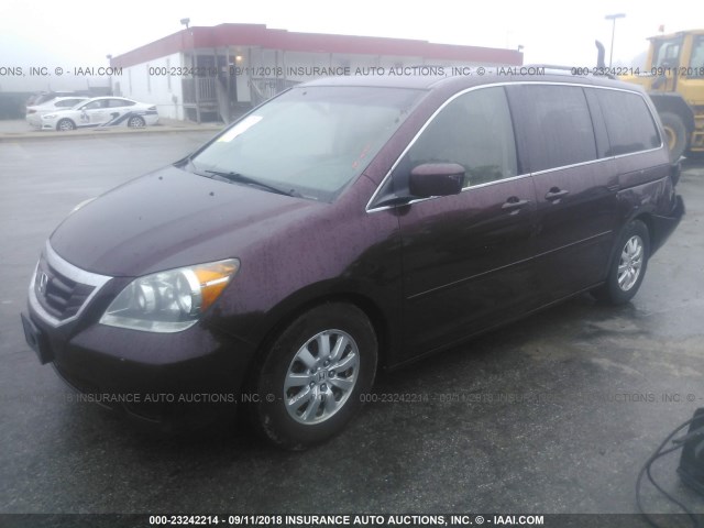 5FNRL3H76AB021021 - 2010 HONDA ODYSSEY EXL MAROON photo 2