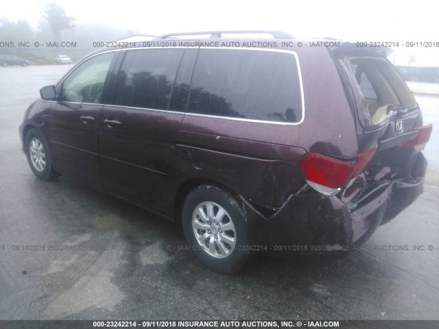 5FNRL3H76AB021021 - 2010 HONDA ODYSSEY EXL MAROON photo 3