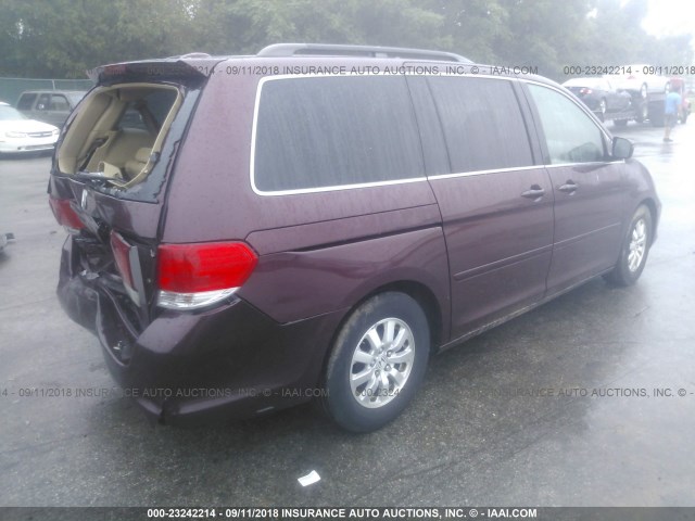 5FNRL3H76AB021021 - 2010 HONDA ODYSSEY EXL MAROON photo 4