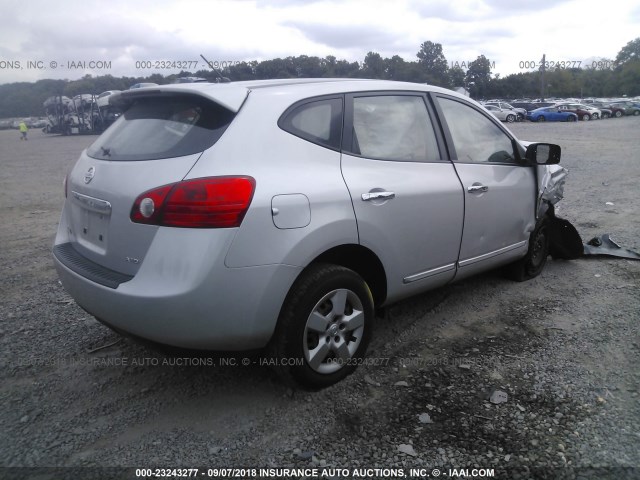 JN8AS5MV9DW148169 - 2013 NISSAN ROGUE S/SV SILVER photo 4