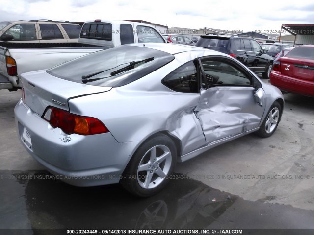 JH4DC53072C025446 - 2002 ACURA RSX TYPE-S SILVER photo 4
