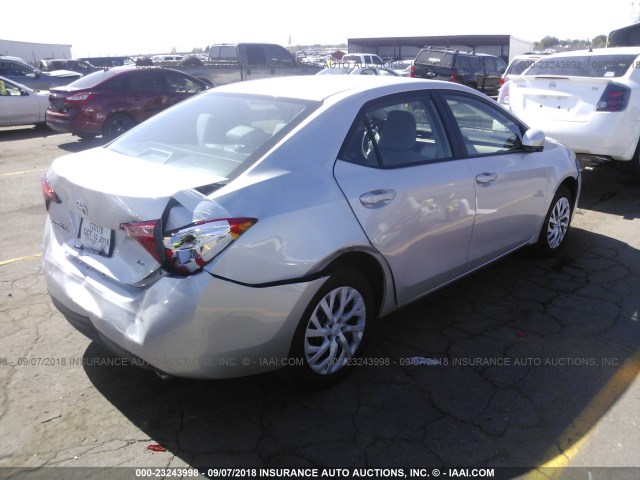 5YFBURHE3HP733680 - 2017 TOYOTA COROLLA L/LE/XLE/SE/XSE SILVER photo 4