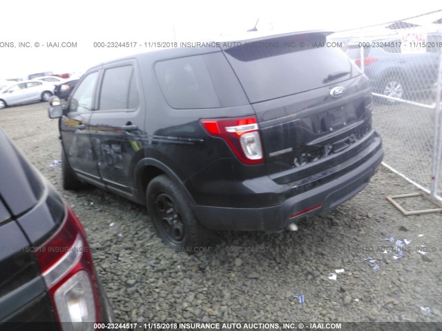 1FM5K8AR9EGA28904 - 2014 FORD EXPLORER POLICE INTERCEPTOR BLACK photo 3