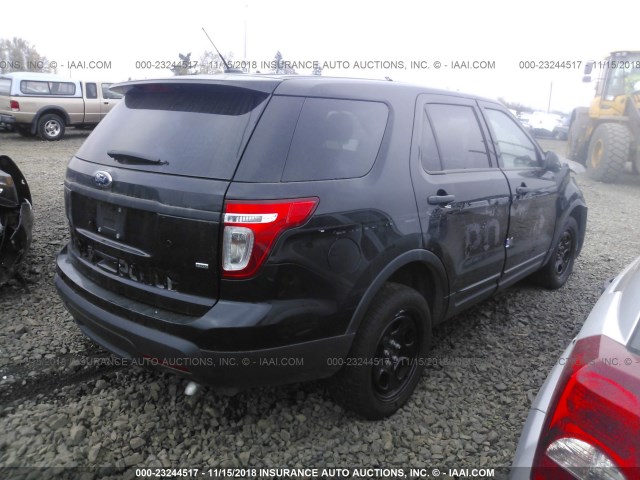 1FM5K8AR9EGA28904 - 2014 FORD EXPLORER POLICE INTERCEPTOR BLACK photo 4