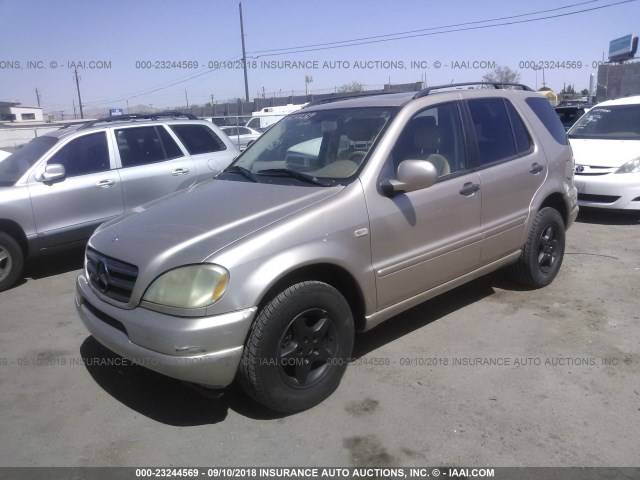 4JGAB54EX1A267736 - 2001 MERCEDES-BENZ ML 320 GOLD photo 2