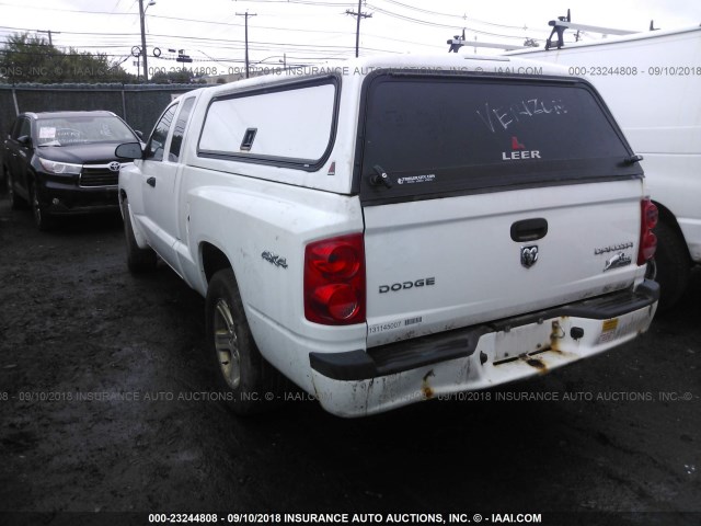 1D7RW3BK6BS676276 - 2011 DODGE DAKOTA SLT WHITE photo 3