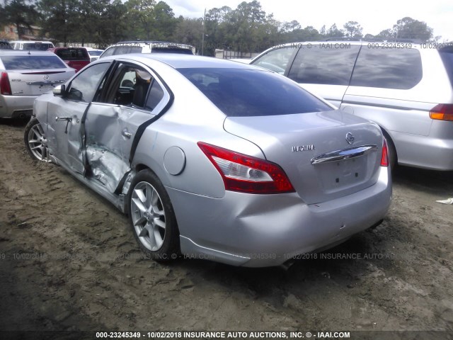 1N4AA51E29C847807 - 2009 NISSAN MAXIMA S/SV SILVER photo 3