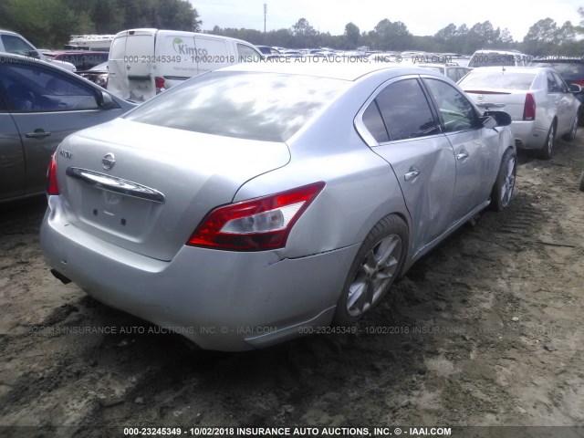 1N4AA51E29C847807 - 2009 NISSAN MAXIMA S/SV SILVER photo 4